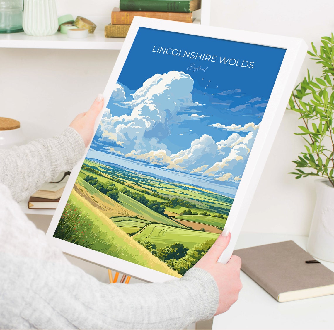 Lincolnshire Wolds Travel Print Wall Art Travel Poster Of Lincolnshire Wolds England Lincolnshire Art Lovers Gift Travel Art Gift - Image 5
