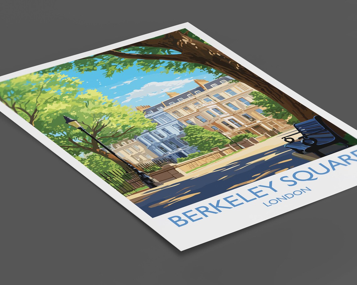Berkeley Square London Travel Poster Art Print - Image 2