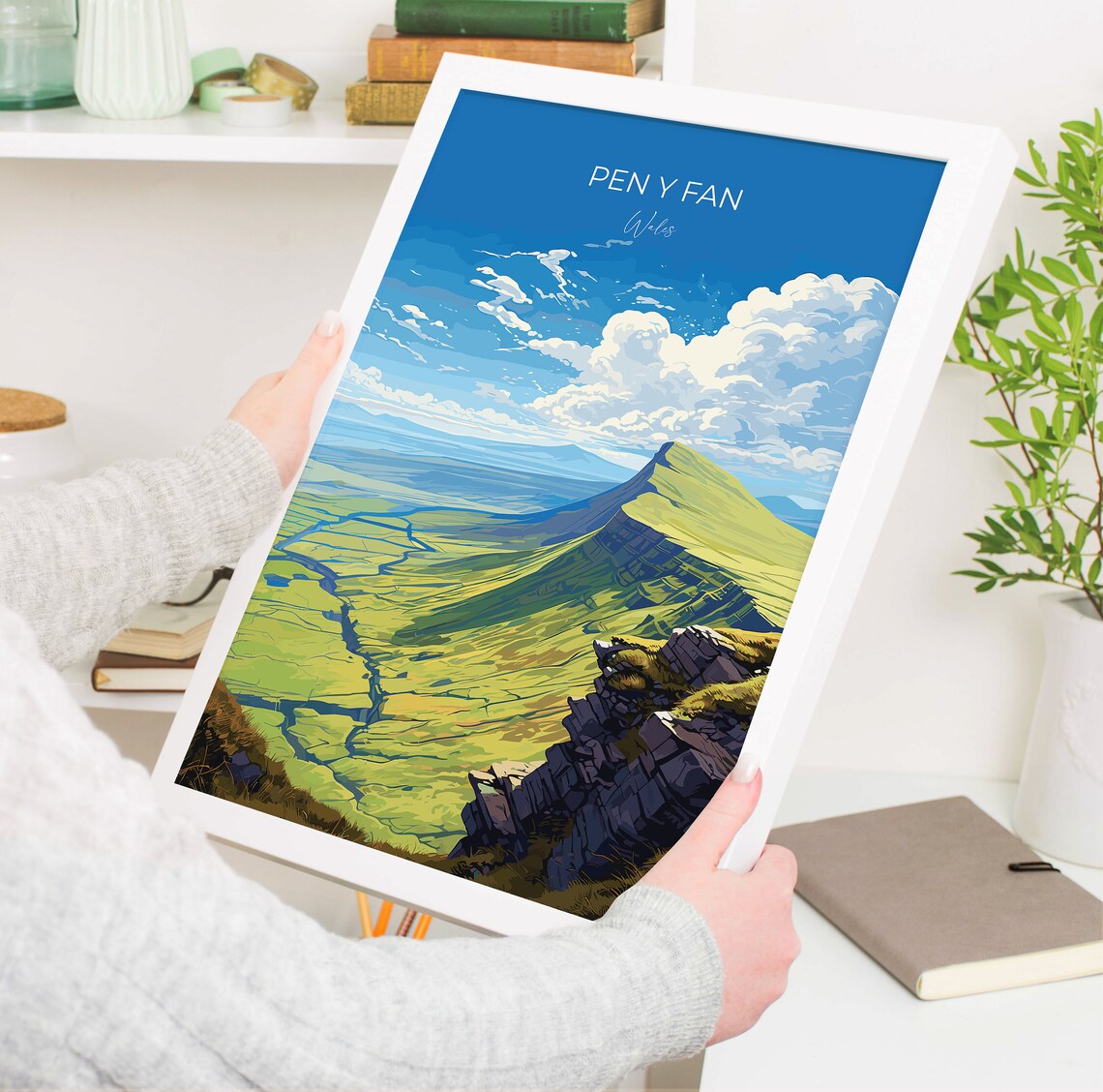 Pen Y Fan Travel Poster, Brecon Beacons Wales - Image 5