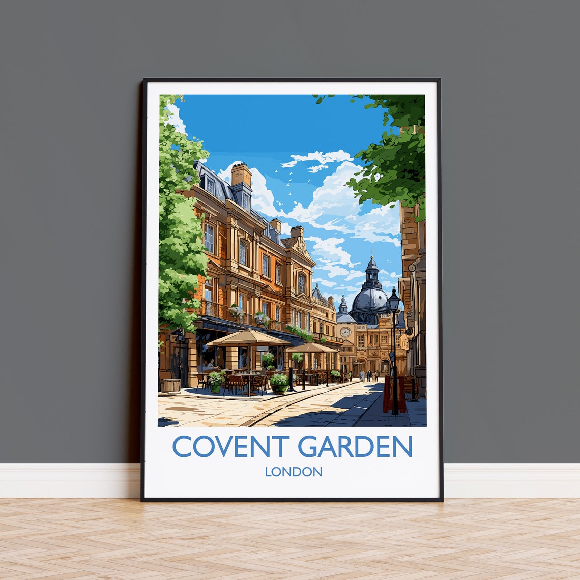 Covent Garden Travel Poster Wall Art Travel Print Of Covent Garden London Poster Covent Garden Gift Covent Garden Art Lovers Gift