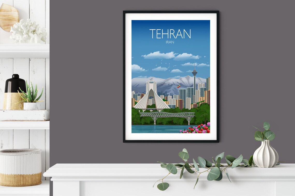 Tehran Travel Poster, Iran City Travel Print - Image 4