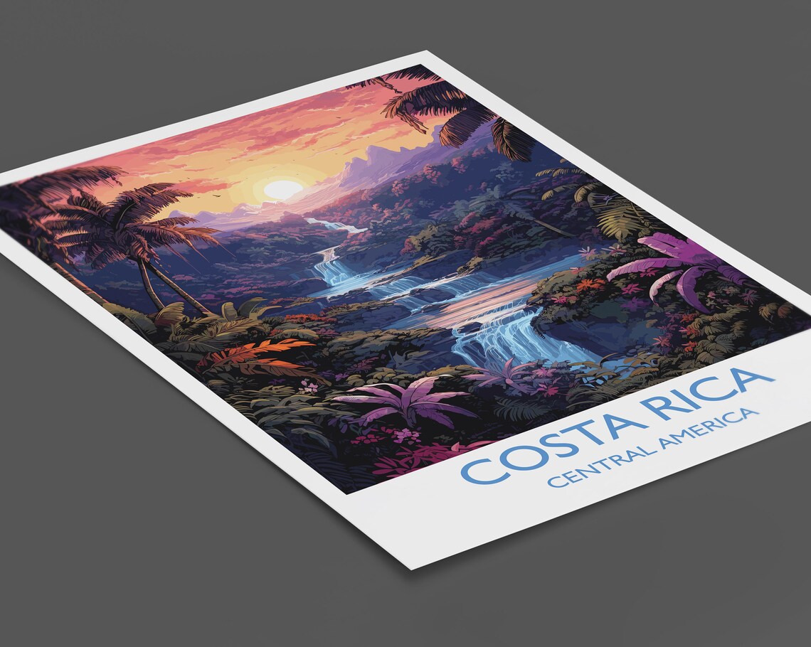 Costa Rica Travel Poster, Central America Travel Print - Image 2