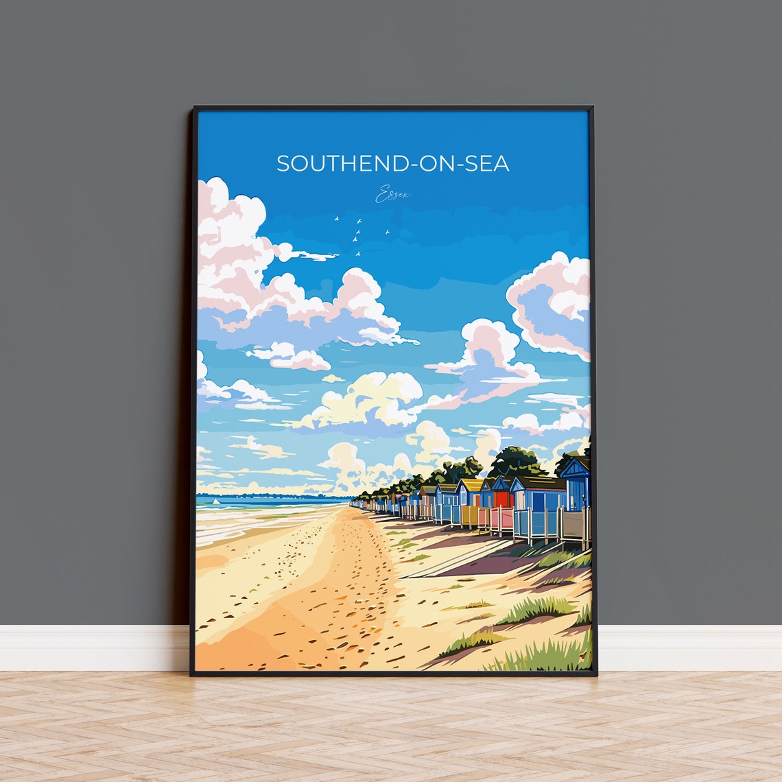 Southend On Sea Travel Poster Wall Art Southend On Sea Travel Print Essex English Coastal Art Southend Gift Wall Art Print