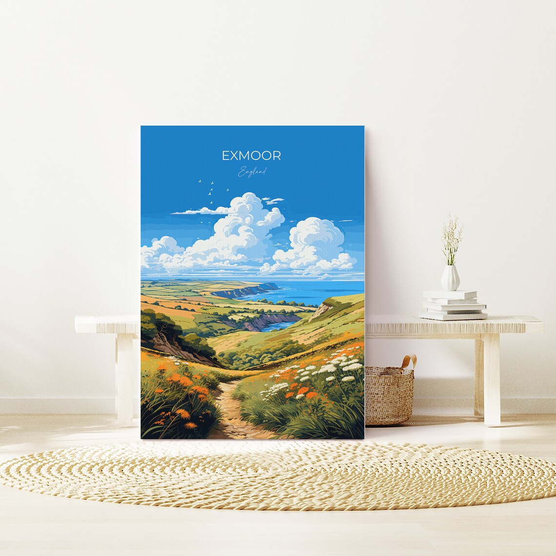 Exmoor Travel Poster, English Countryside - Image 3