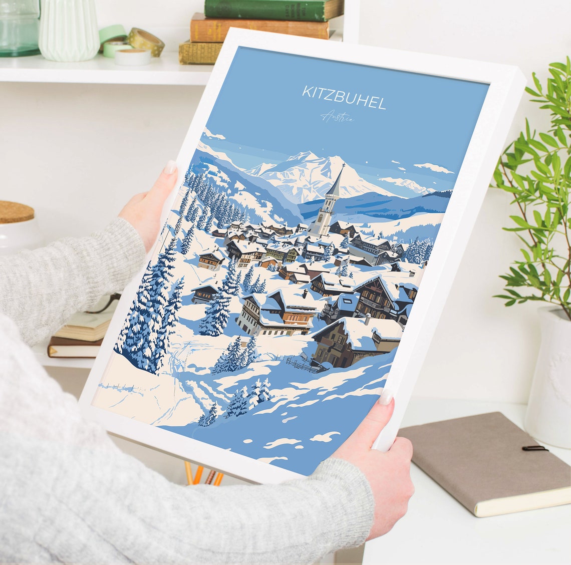 Kitzbuhel Austria Winter Village Snowy Alps Ski Resort Poster - Image 5