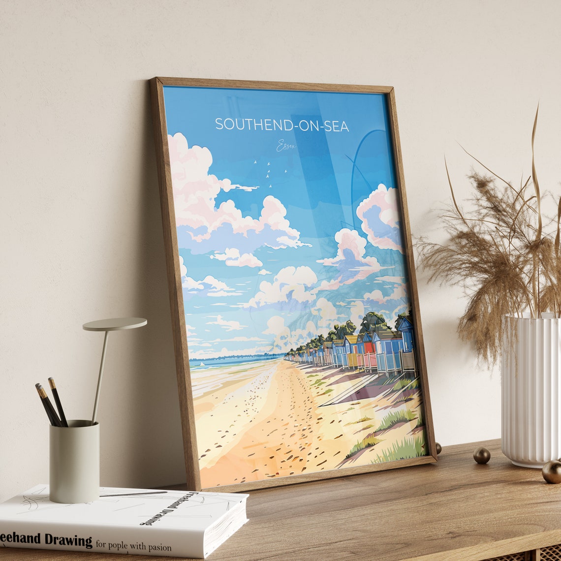Southend On Sea Travel Poster Wall Art Southend On Sea Travel Print Essex English Coastal Art Southend Gift Wall Art Print - Image 2