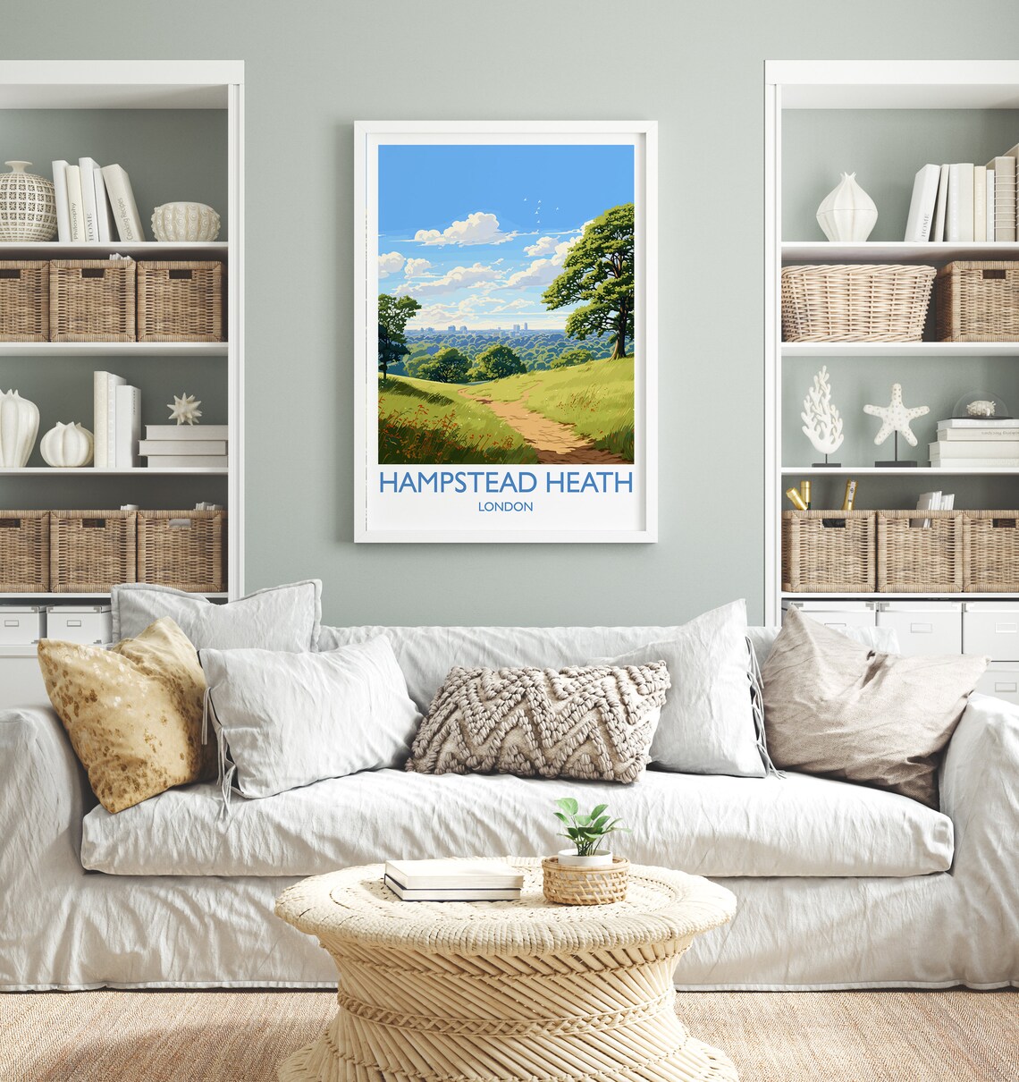 Hampstead Heath Travel Poster, London Landmark - Image 4