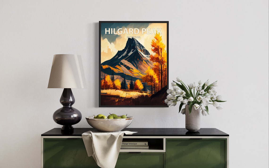 Hilgard Peak Montana Pyramid Summit Golden Fall Forest Poster - Image 3