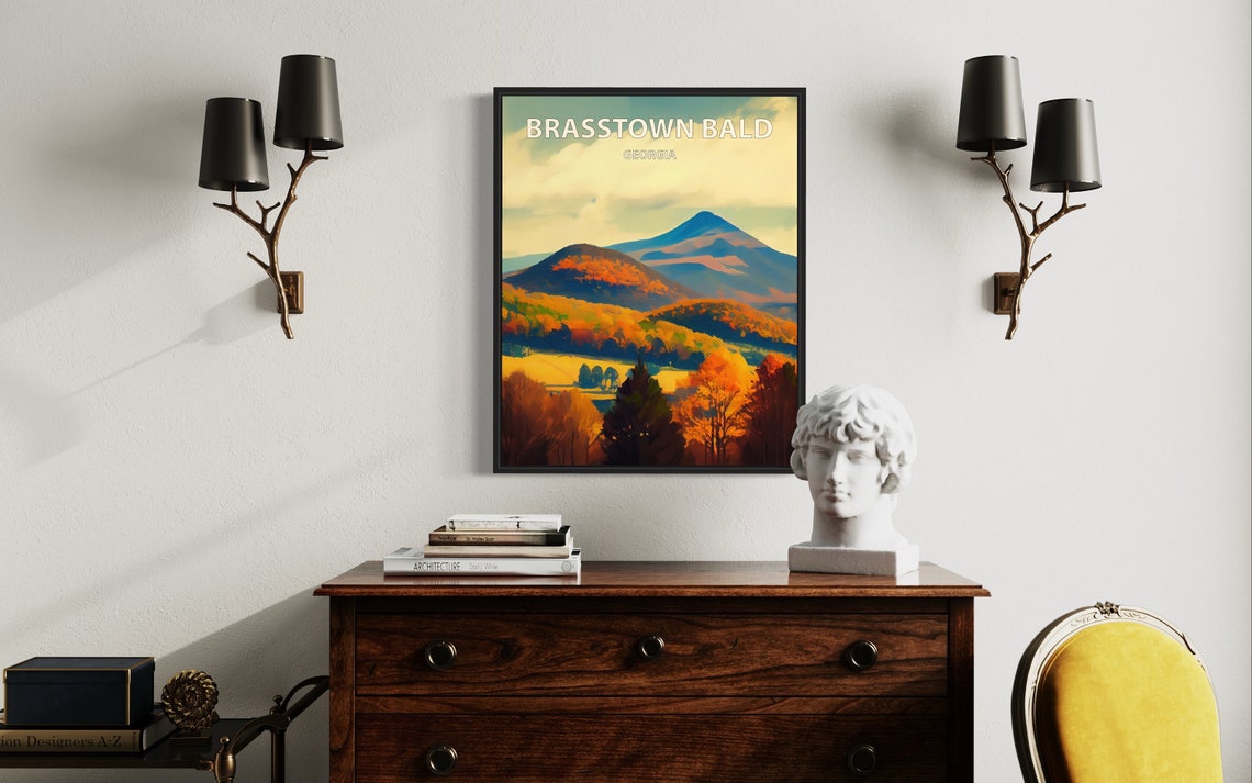 Brasstown Bald Georgia Autumn Mountain Ridges Fall Foliage Poster - Image 2