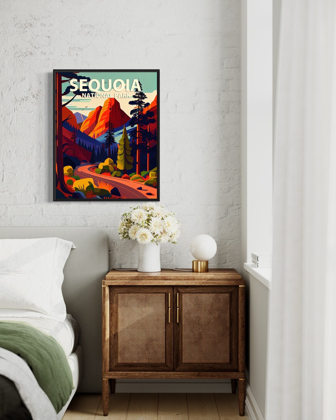 Sequoia National Park Redwood Forest Road Scenic Travel Poster - Image 2