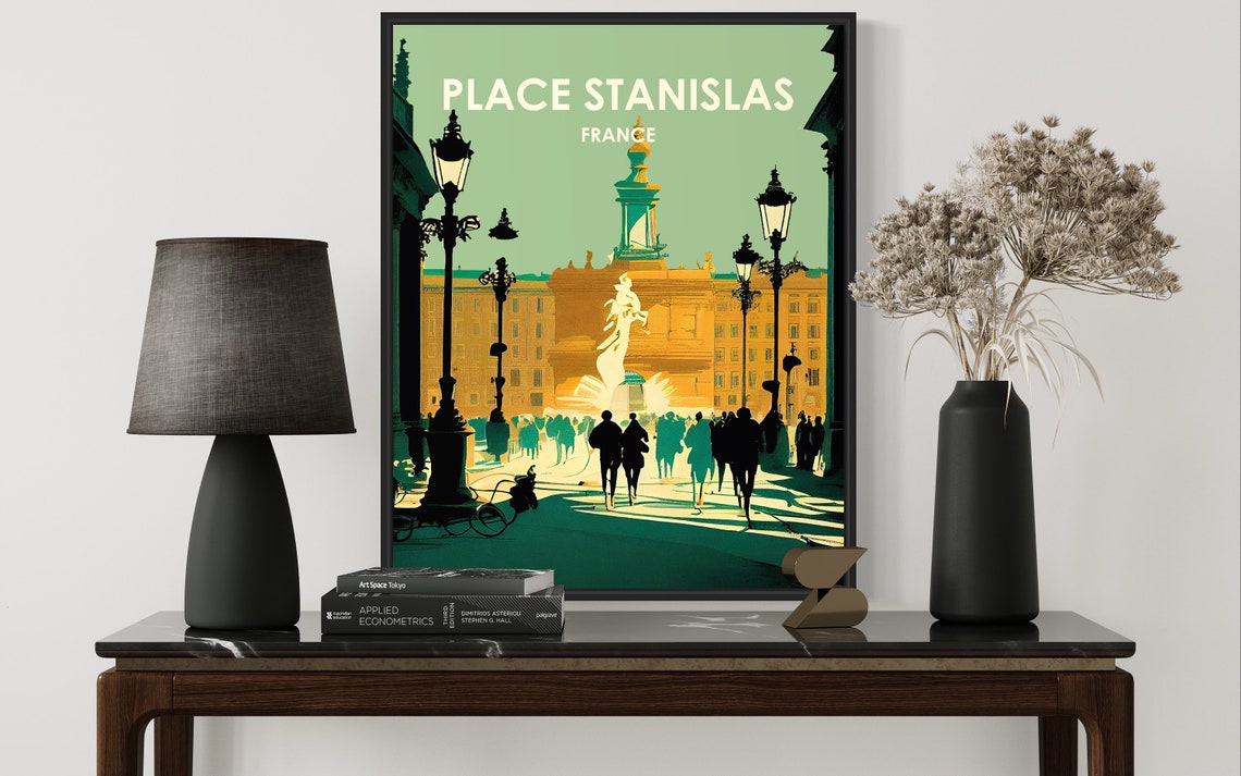 Place Stanislas France Nancy Golden Square Evening Retro Travel Poster - Image 2