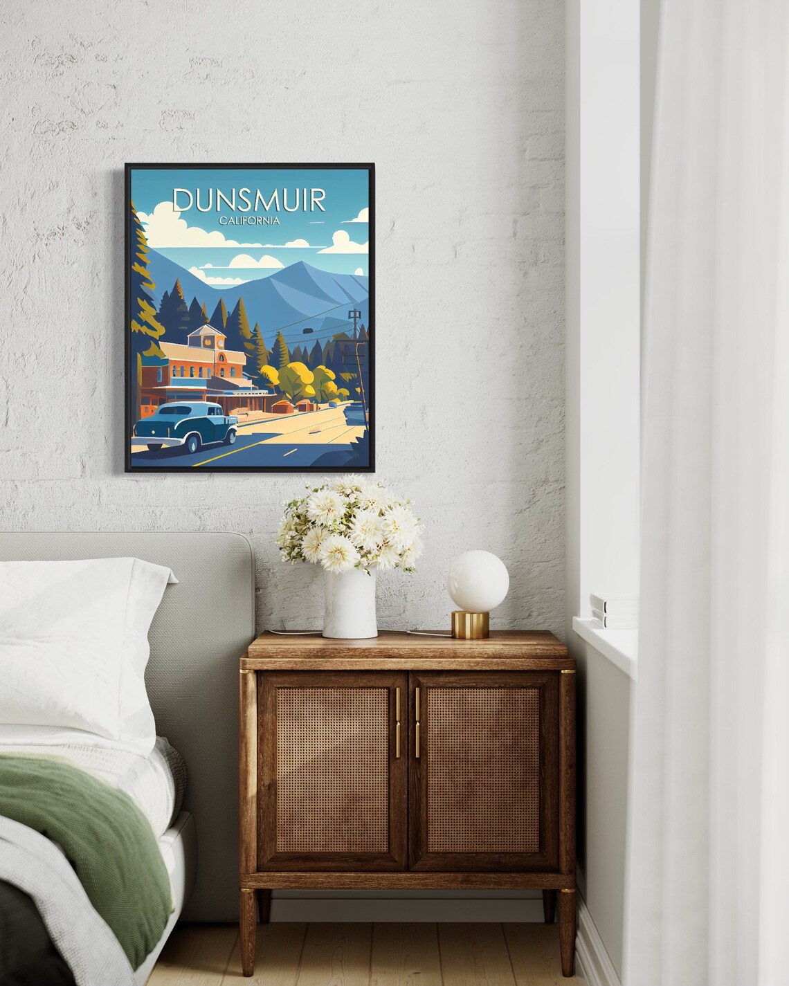 Dunsmuir California Mountain Town Main Street Vintage Poster - Image 2