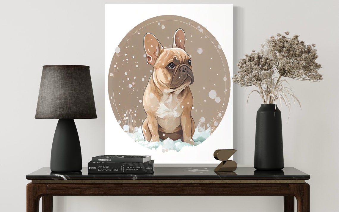 French Bulldog Retro Art Print French Bulldog Illustration French Bulldog Vintage Minimal Design Poster - Image 2