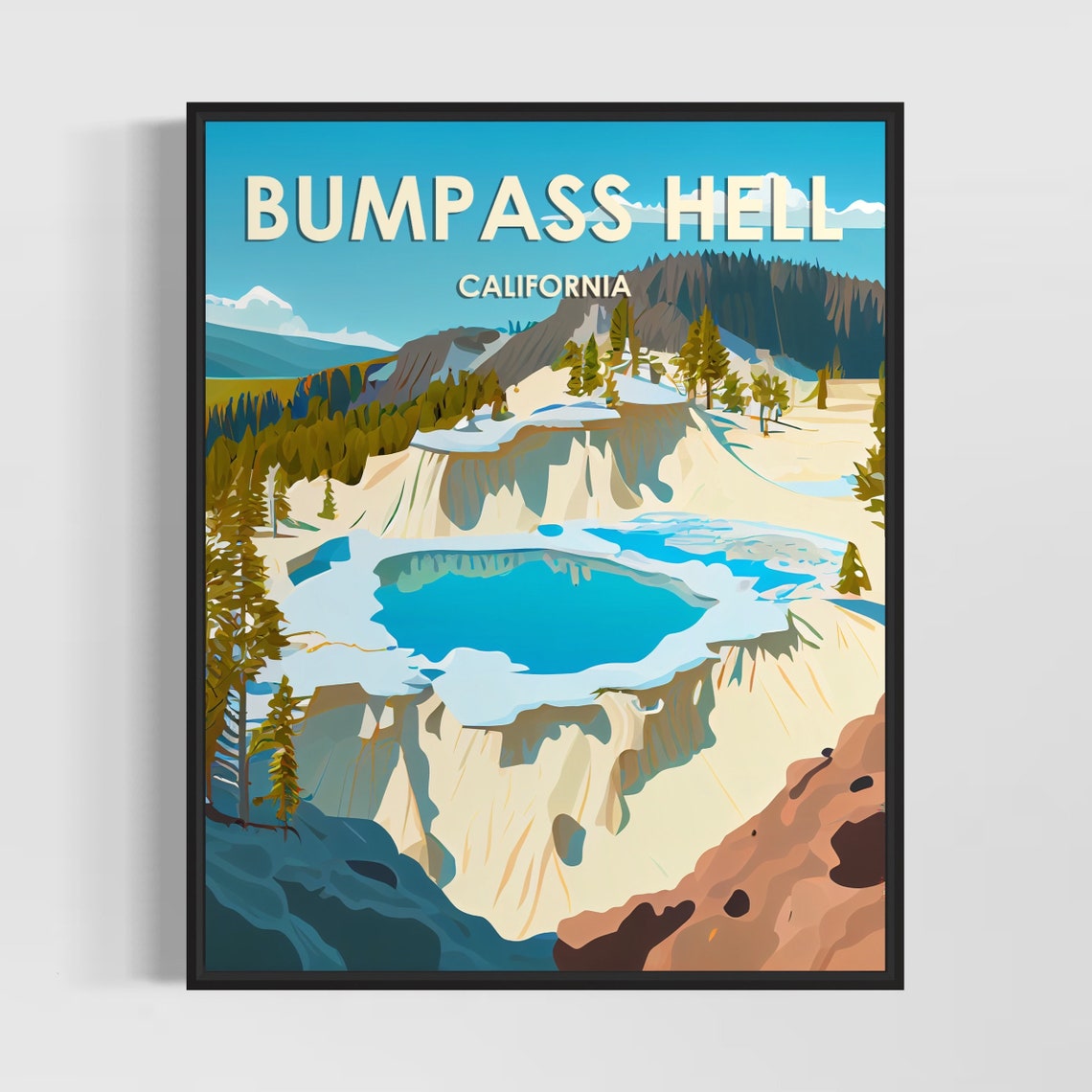 Bumpass Hell California Geothermal Pool Volcanic Basin Poster