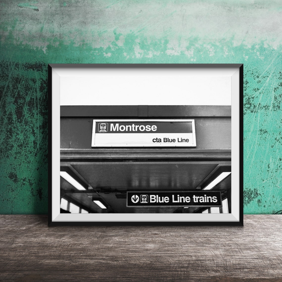 Montrose CTA Blue Line Station Sign Chicago Photo Wall Poster - Image 2