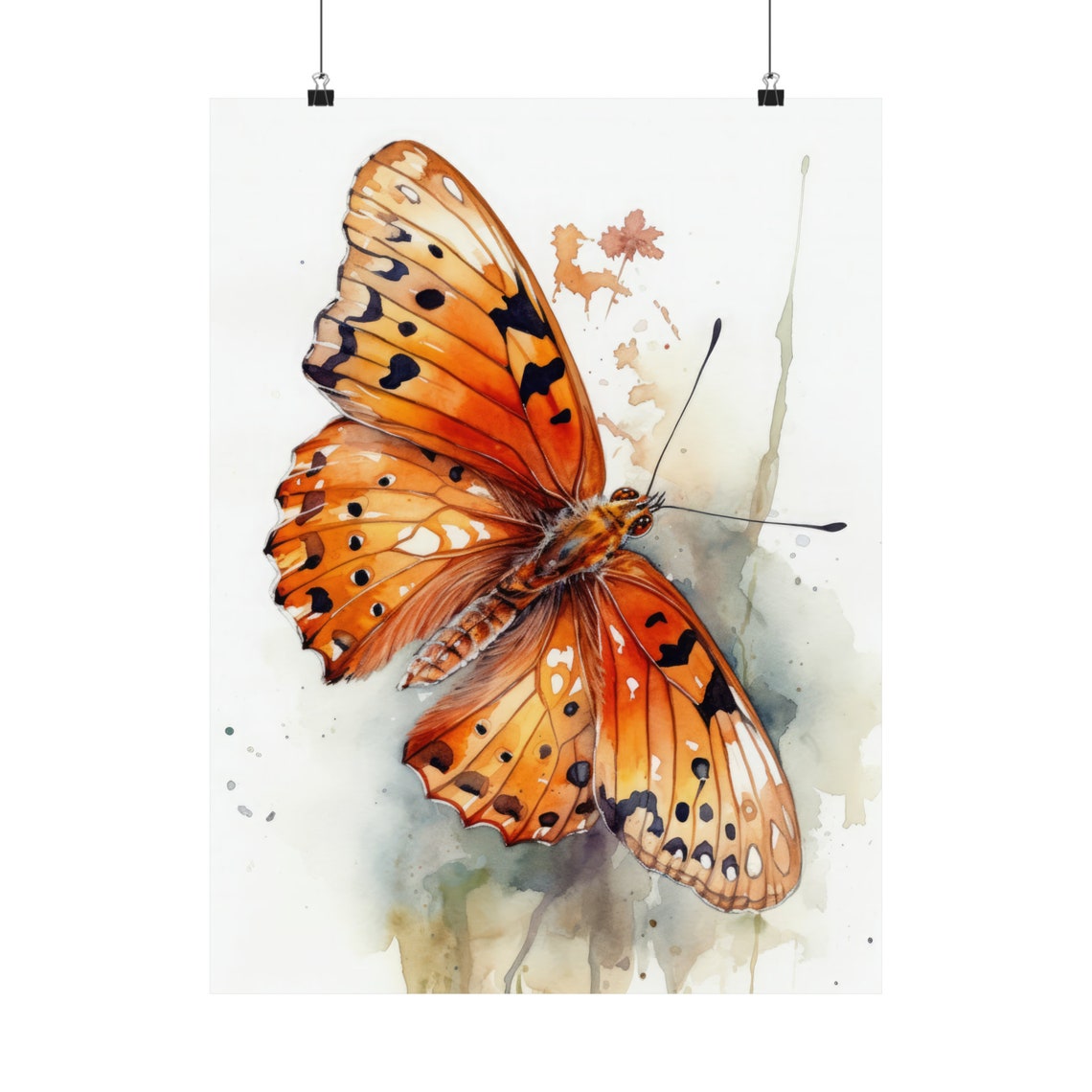 Fritillary Butterfly Art Print Butterfly Home Dcor Watercolor Butterfly Painting Insect Wall Art Nature Lover Butterflies Artwork - Image 5