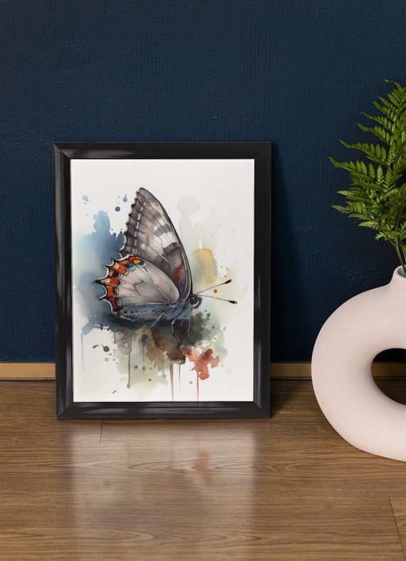 Gray Hairstreak Butterfly Art Print Butterfly Home Dcor Watercolor Butterfly Painting Insect Wall Art Nature Lover Butterflies Artwork