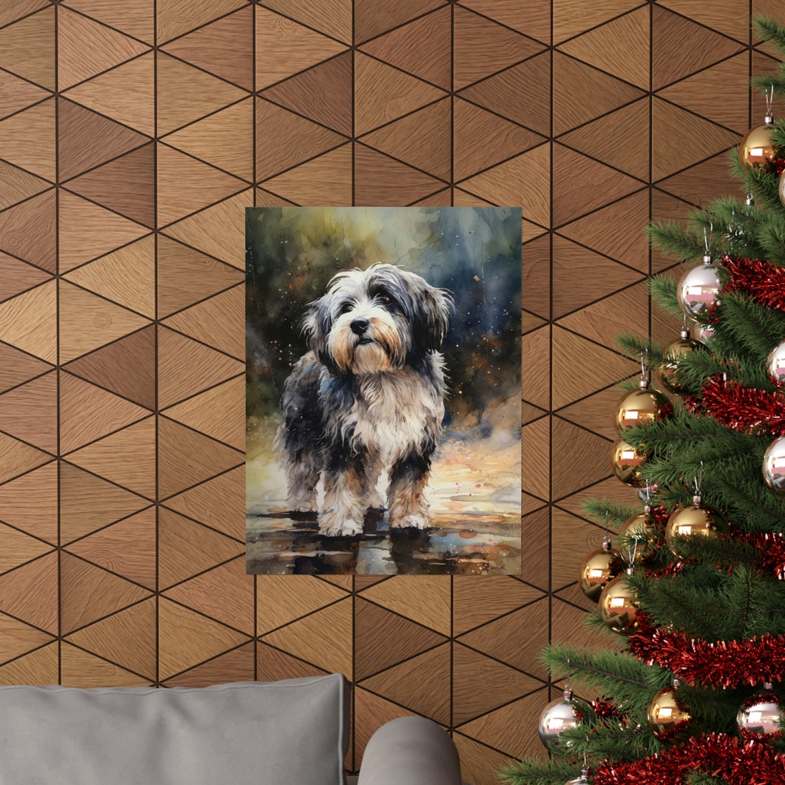 Tibetan Terrier Dog Art Print Dog Wall Art Animal Art Print Animal Art Poster Dog Lover Gift Colorful Animal Wall Art Cool Dog Art - Image 3