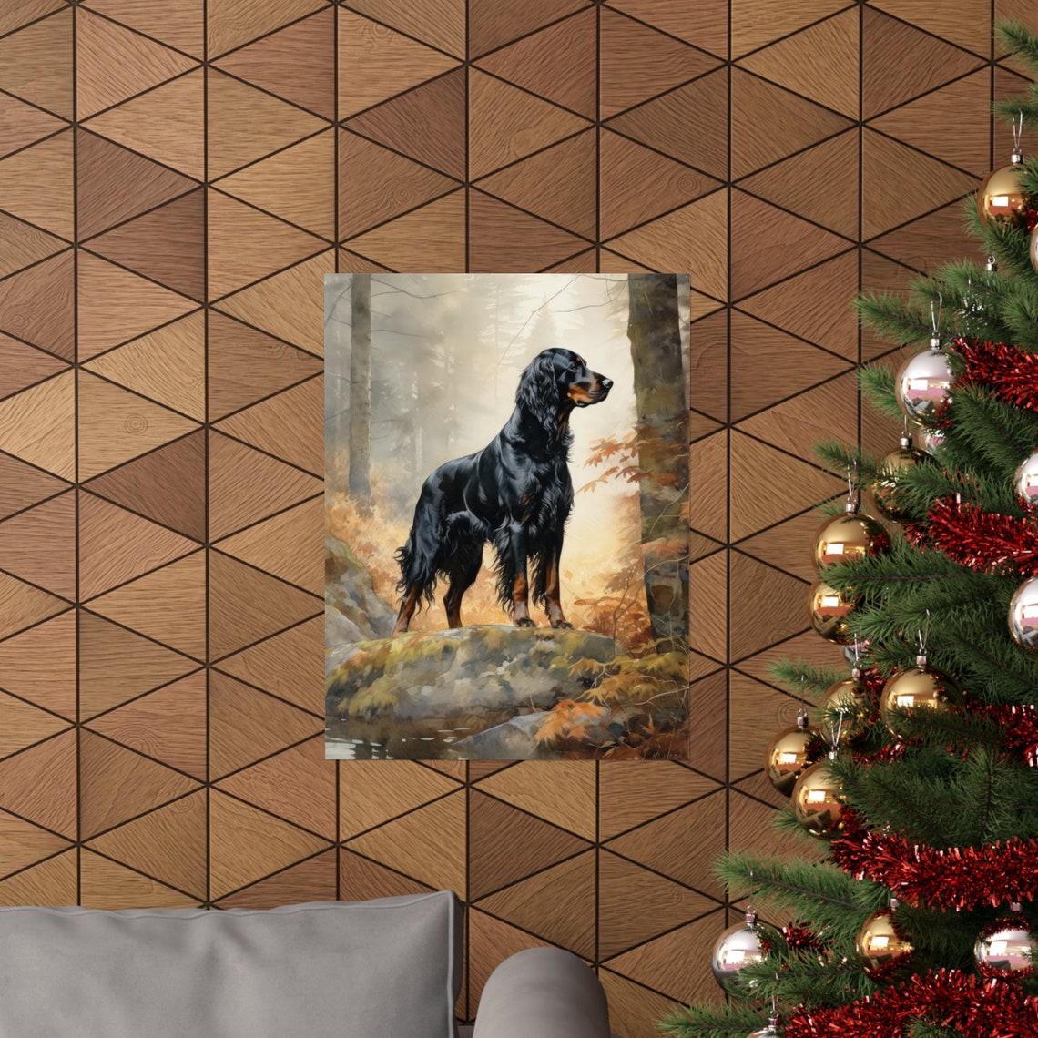 Gordon Setter Dog Art Print Dog Wall Art Animal Art Print Animal Art Poster Dog Lover Gift Colorful Animal Wall Art Cool Dog Art - Image 3