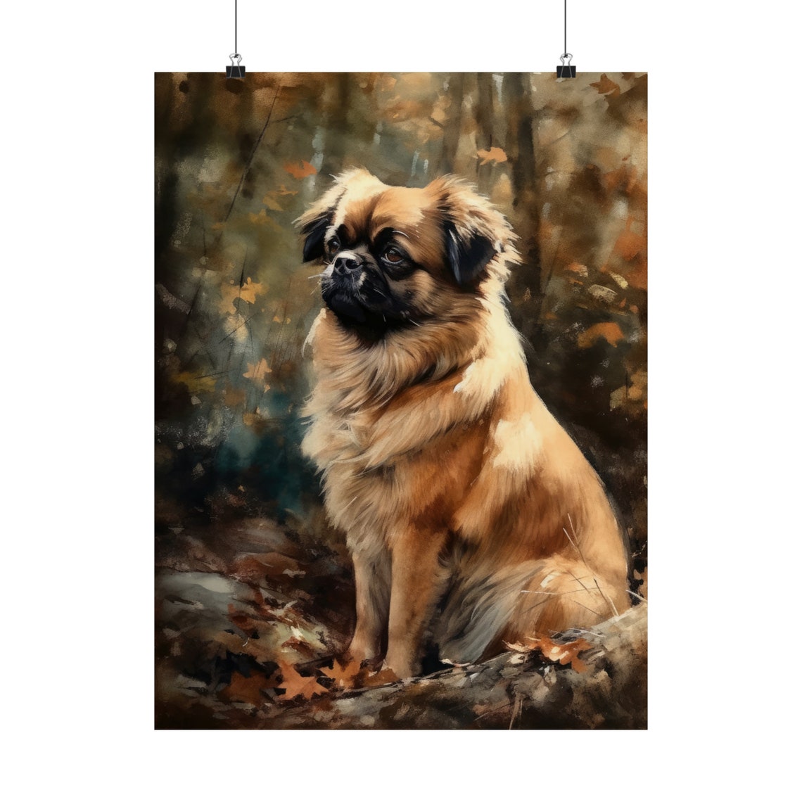 Tibetan Spaniel Dog Art Print Dog Wall Art Animal Art Print Animal Art Poster Dog Lover Gift Colorful Animal Wall Art Cool Dog Art - Image 5