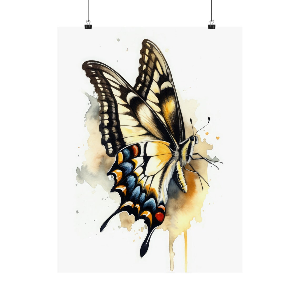 Swallowtail Butterfly Art Print Butterfly Home Dcor Watercolor Butterfly Painting Insect Wall Art Nature Lover Butterflies Artwork - Image 5