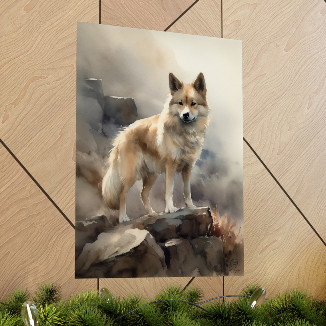 Icelandic Sheepdog Dog Art Print Dog Wall Art Animal Art Print Animal Art Poster Dog Lover Gift Colorful Animal Wall Art Cool Dog Art - Image 2