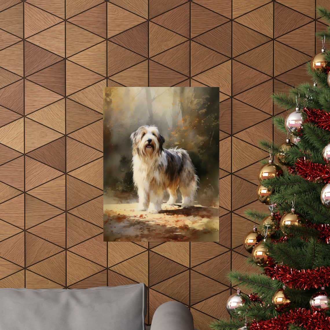 Bearded Collie Dog Art Print Dog Wall Art Animal Art Print Animal Art Poster Dog Lover Gift Colorful Animal Wall Art Cool Dog Art - Image 3