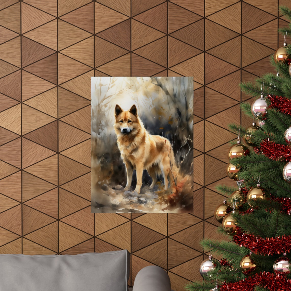 Finnish Spitz Dog Art Print Dog Wall Art Animal Art Print Animal Art Poster Dog Lover Gift Colorful Animal Wall Art Cool Dog Art - Image 3