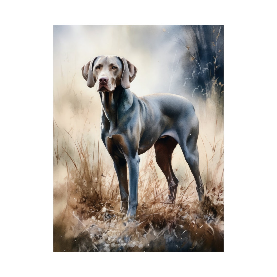 Weimaraner Dog Art Print Dog Wall Art Animal Art Print Animal Art Poster Dog Lover Gift Colorful Animal Wall Art Cool Dog Art - Image 4