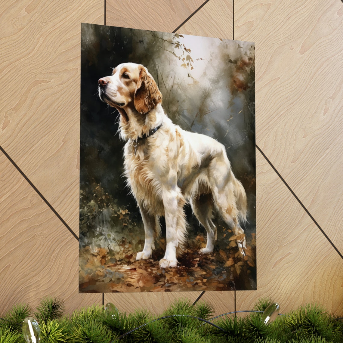Clumber Spaniel Dog Art Print Dog Wall Art Animal Art Print Animal Art Poster Dog Lover Gift Colorful Animal Wall Art Cool Dog Art - Image 2