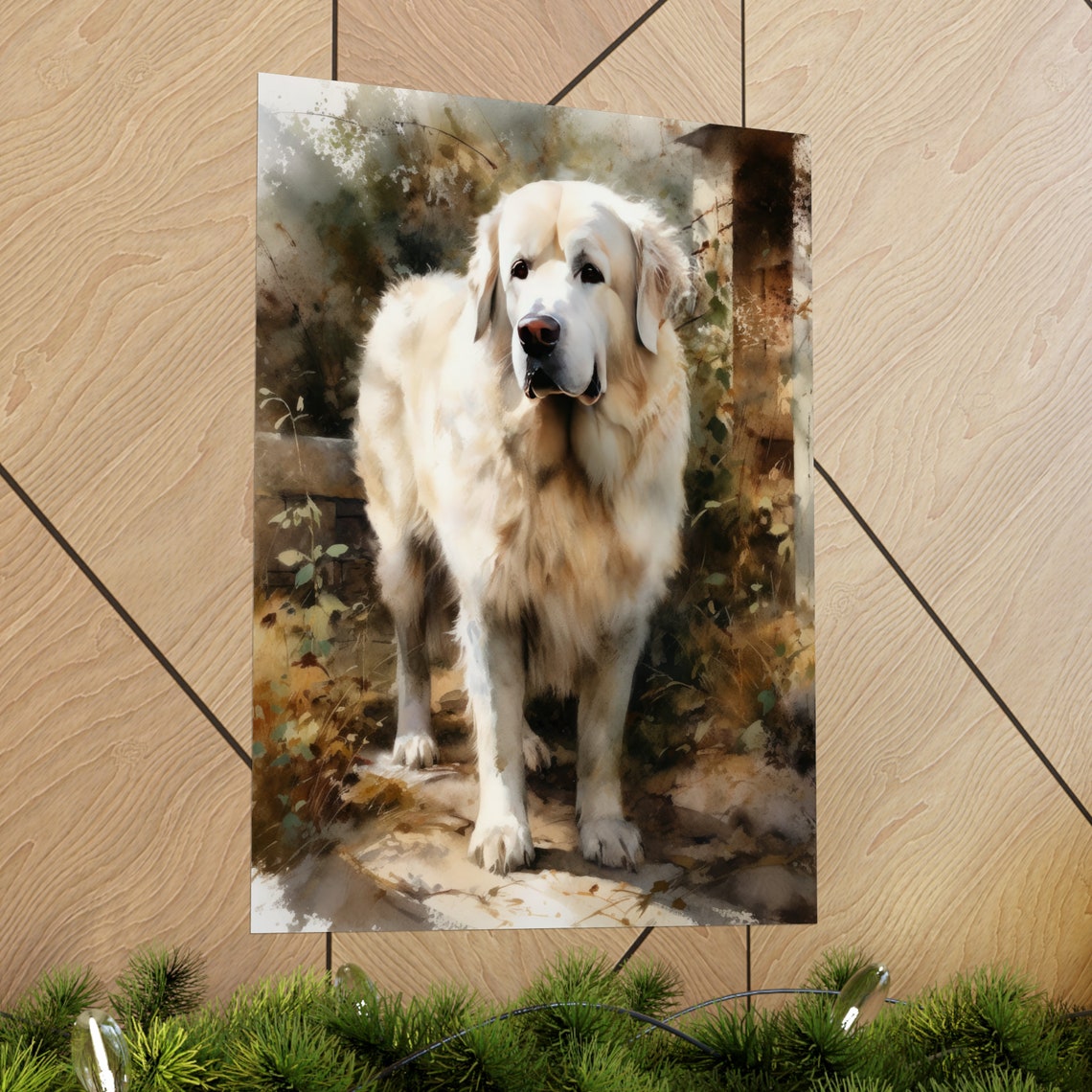Great Pyrenees Dog Art Print Dog Wall Art Animal Art Print Animal Art Poster Dog Lover Gift Colorful Animal Wall Art Cool Dog Art - Image 2