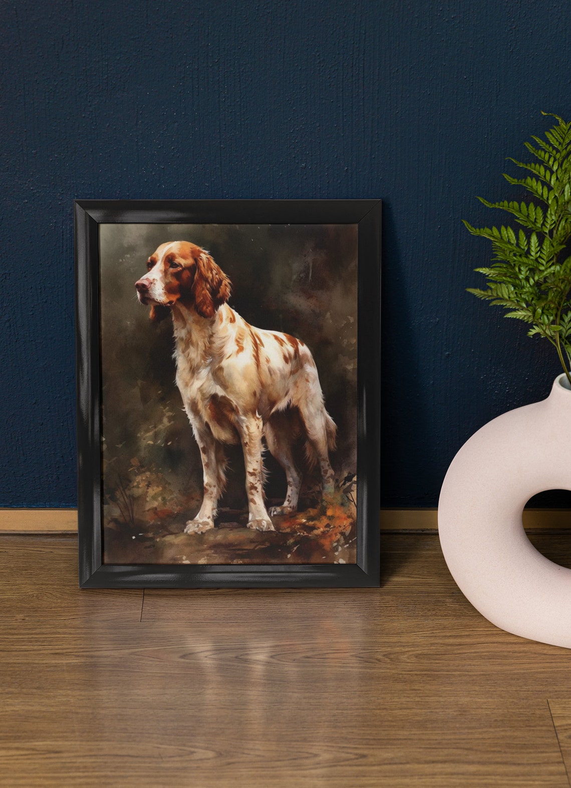Irish Red And White Setter Standing Graceful Watercolor Dog Poster