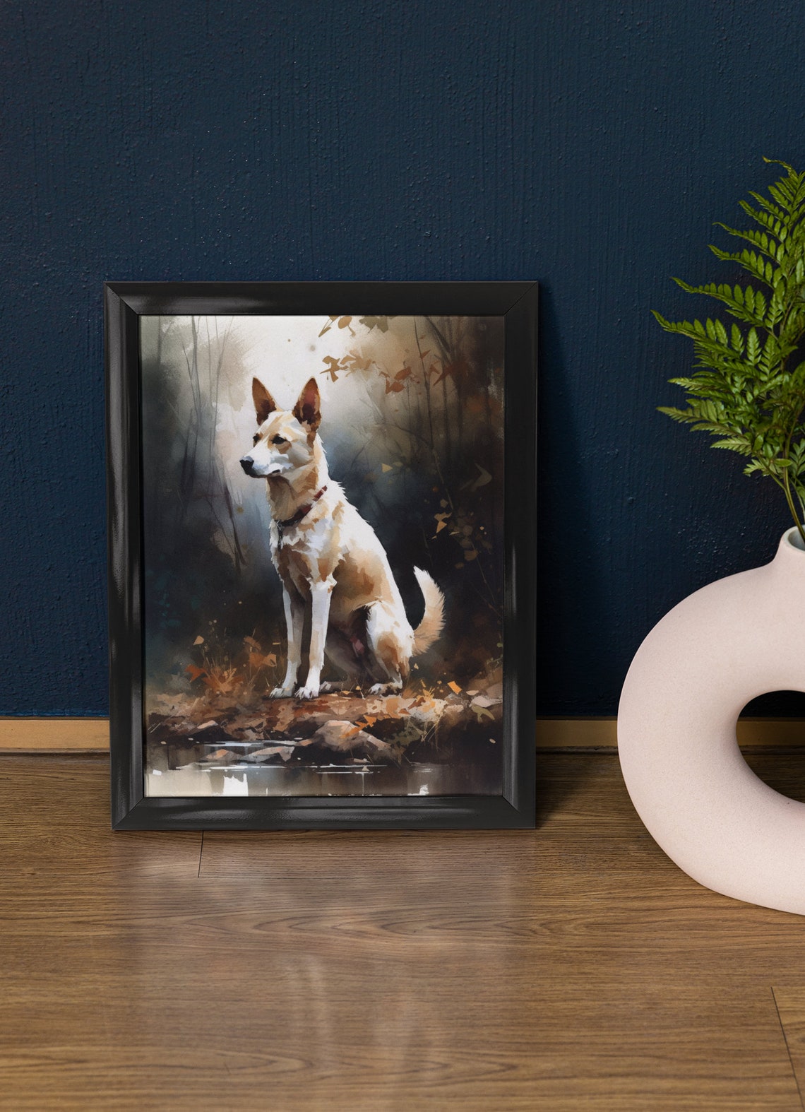 Canaan Dog Art Print Dog Wall Art Animal Art Print Animal Art Poster Dog Lover Gift Colorful Animal Wall Art Cool Dog Art