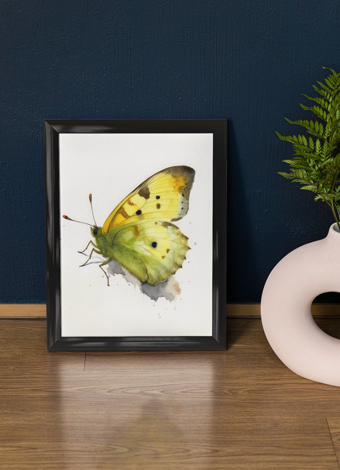 Clouded Sulphur Butterfly Art Print Butterfly Home Dcor Watercolor Butterfly Painting Insect Wall Art Nature Lover Butterflies Artwork