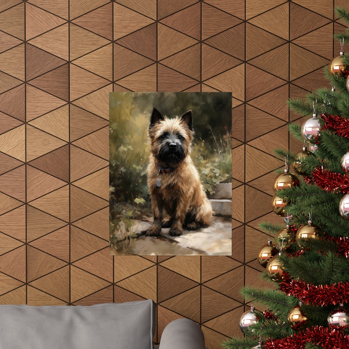 Cairn Terrier Dog Portrait Charming Pet Painting Dog Lover Art Poster - Image 3