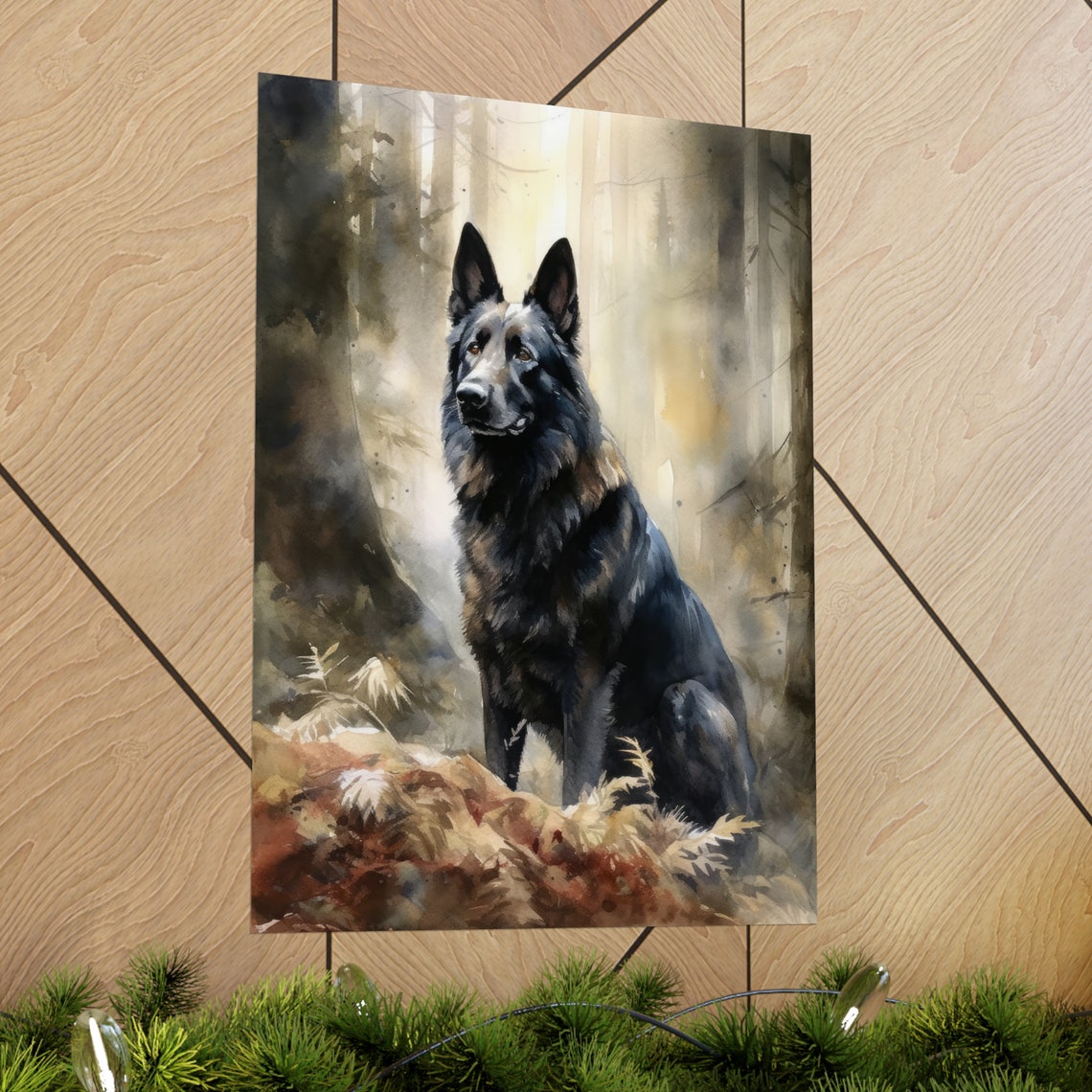 Belgian Sheepdog Dog Art Print Dog Wall Art Animal Art Print Animal Art Poster Dog Lover Gift Colorful Animal Wall Art Cool Dog Art - Image 2