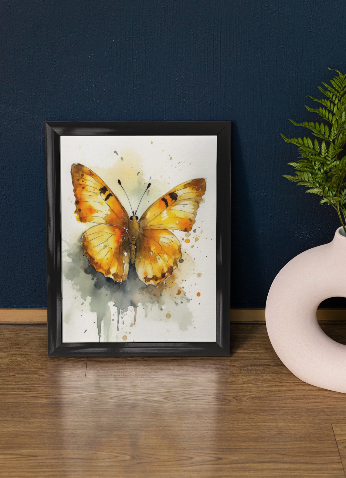 Little Yellow Butterfly Art Print Butterfly Home Dcor Watercolor Butterfly Painting Insect Wall Art Nature Lover Butterflies Artwork