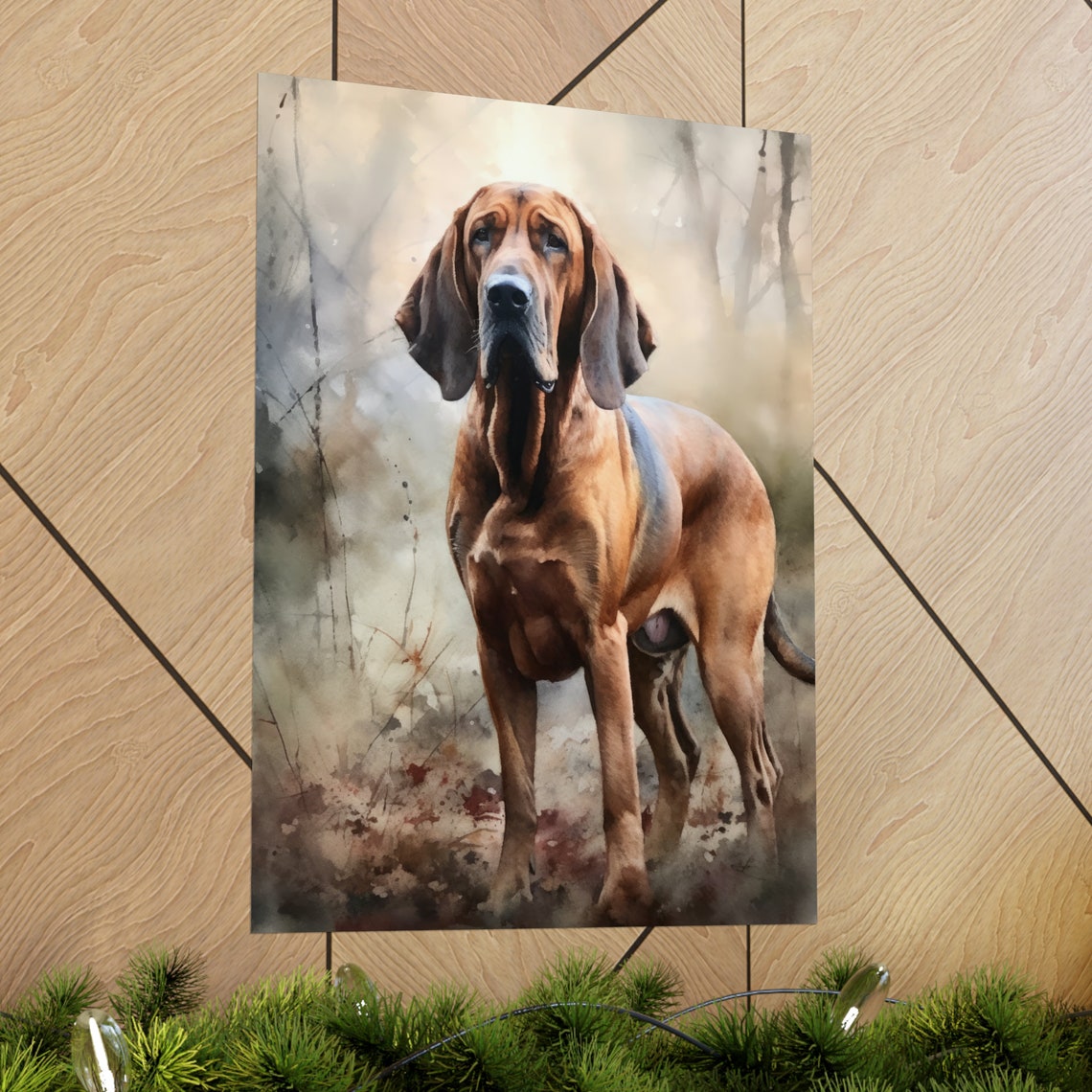 Bloodhound Dog Art Print Dog Wall Art Animal Art Print Animal Art Poster Dog Lover Gift Colorful Animal Wall Art Cool Dog Art - Image 2