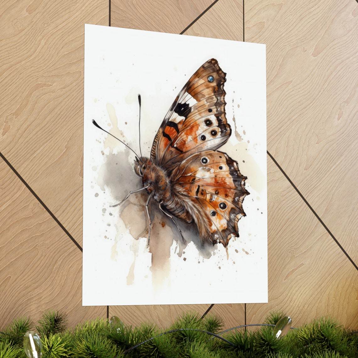 Satyr Butterfly Art Print Butterfly Home Dcor Watercolor Butterfly Painting Insect Wall Art Nature Lover Butterflies Artwork - Image 2