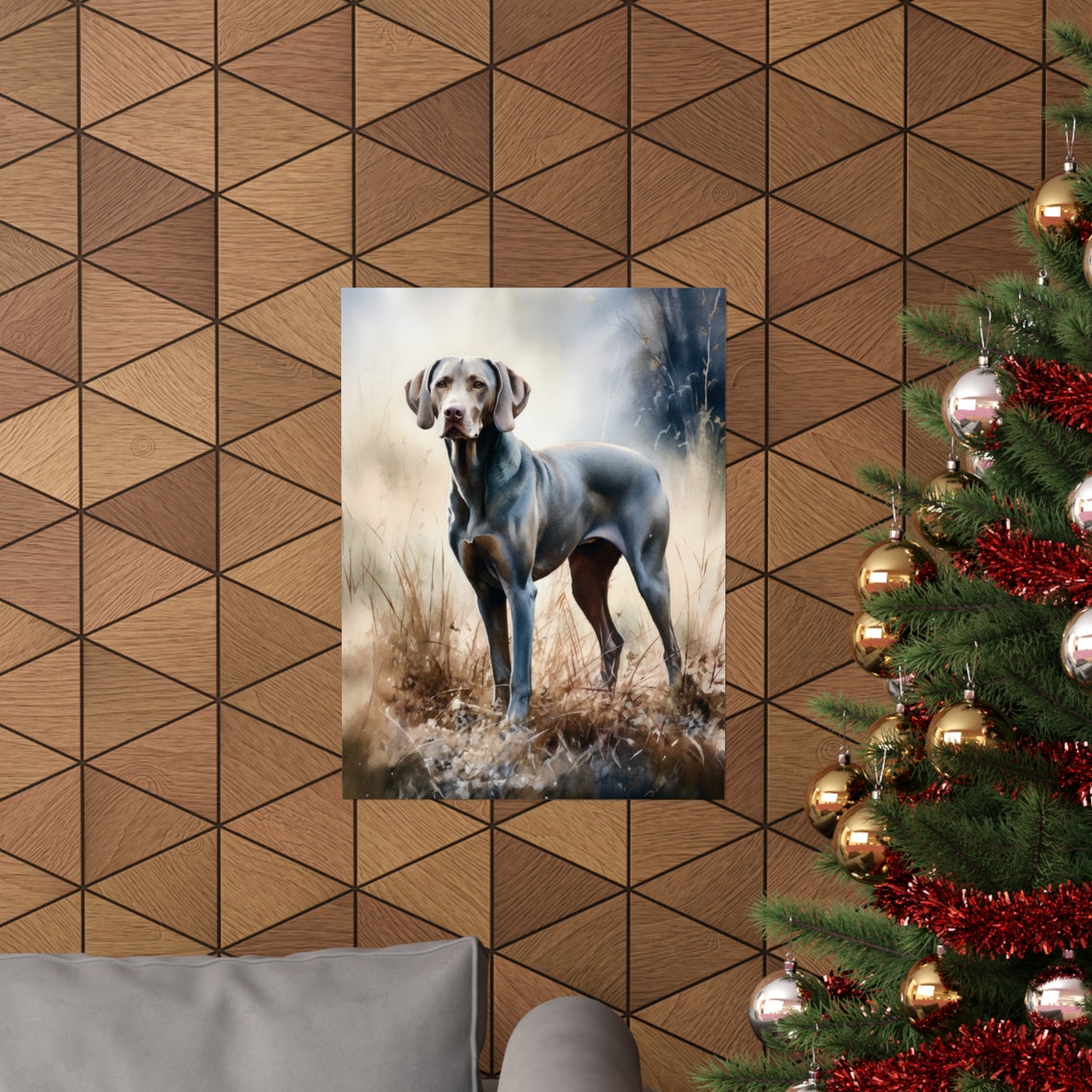 Weimaraner Dog Art Print Dog Wall Art Animal Art Print Animal Art Poster Dog Lover Gift Colorful Animal Wall Art Cool Dog Art - Image 3