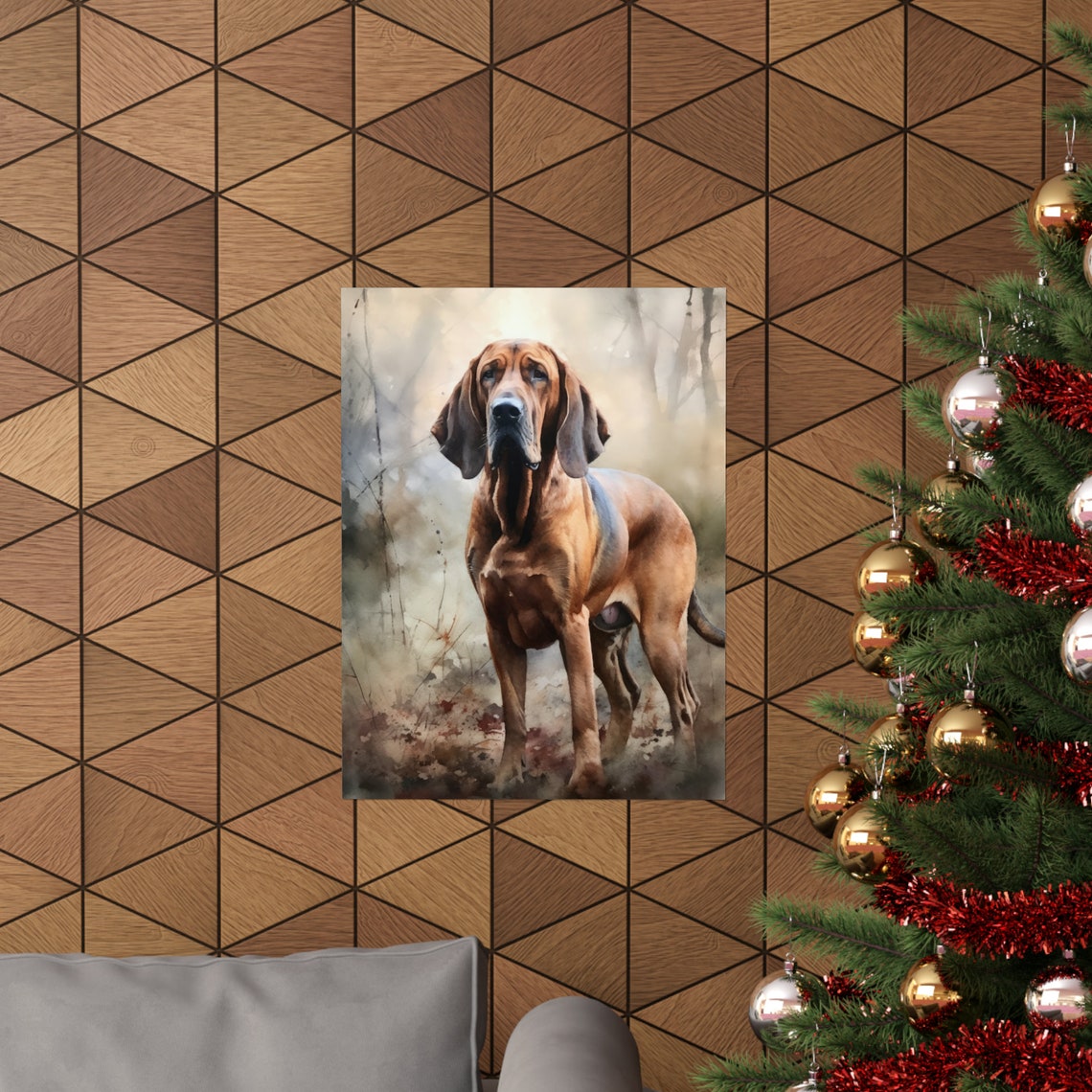 Bloodhound Dog Art Print Dog Wall Art Animal Art Print Animal Art Poster Dog Lover Gift Colorful Animal Wall Art Cool Dog Art - Image 3