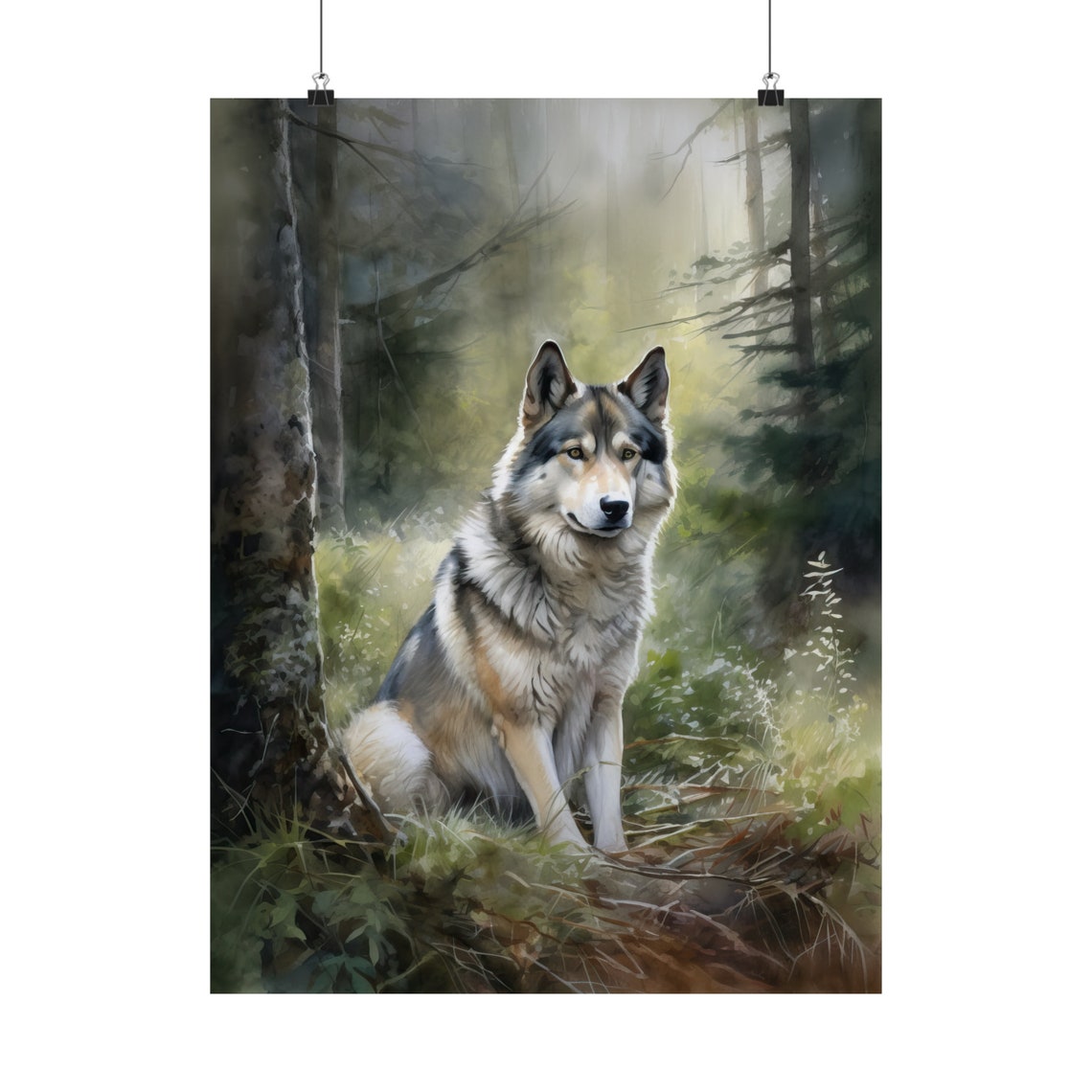 Alaskan Malamute Dog Art Print Dog Wall Art Animal Art Print Animal Art Poster Dog Lover Gift Colorful Animal Wall Art Cool Dog Art - Image 5