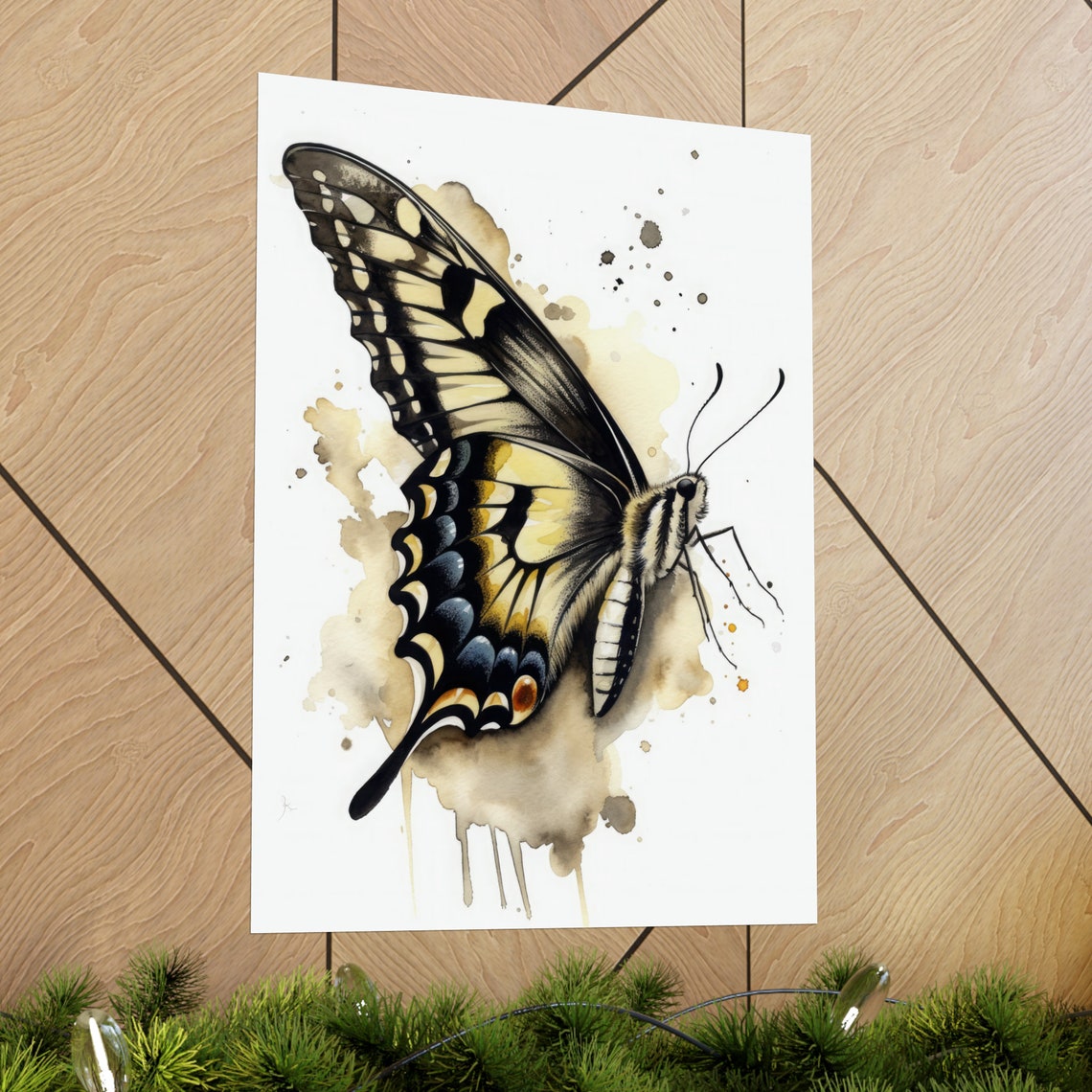 Swallowtail Butterfly Art Print Butterfly Home Decor Watercolor Butterfly Painting Insect Wall Art Nature Lover Butterflies Artwork - Image 2