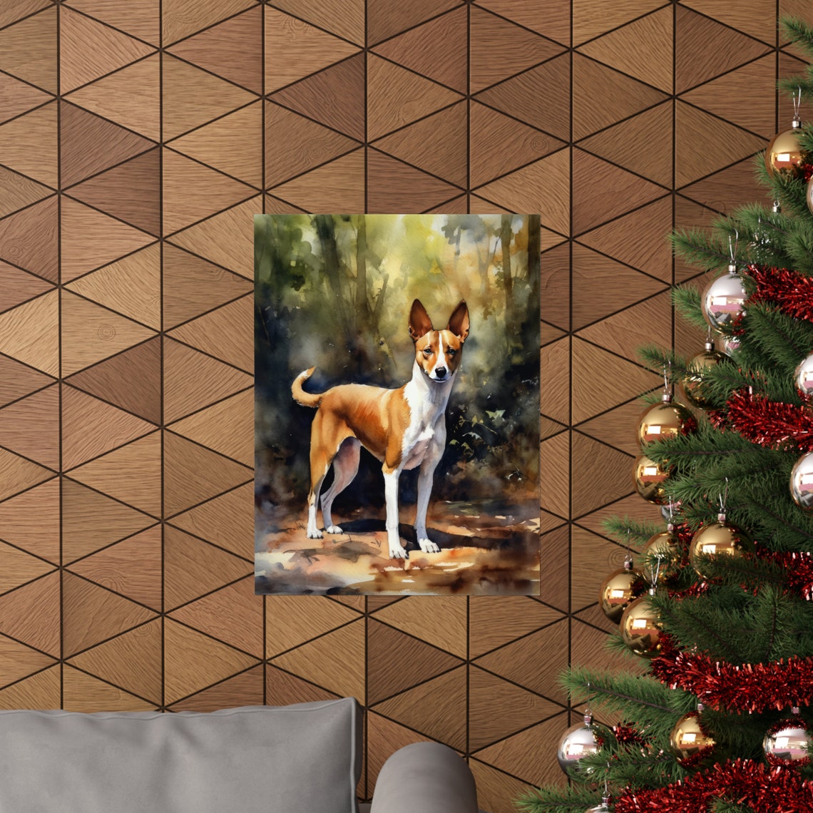 Basenji Dog Art Print Dog Wall Art Animal Art Print Animal Art Poster Dog Lover Gift Colorful Animal Wall Art Cool Dog Art - Image 3