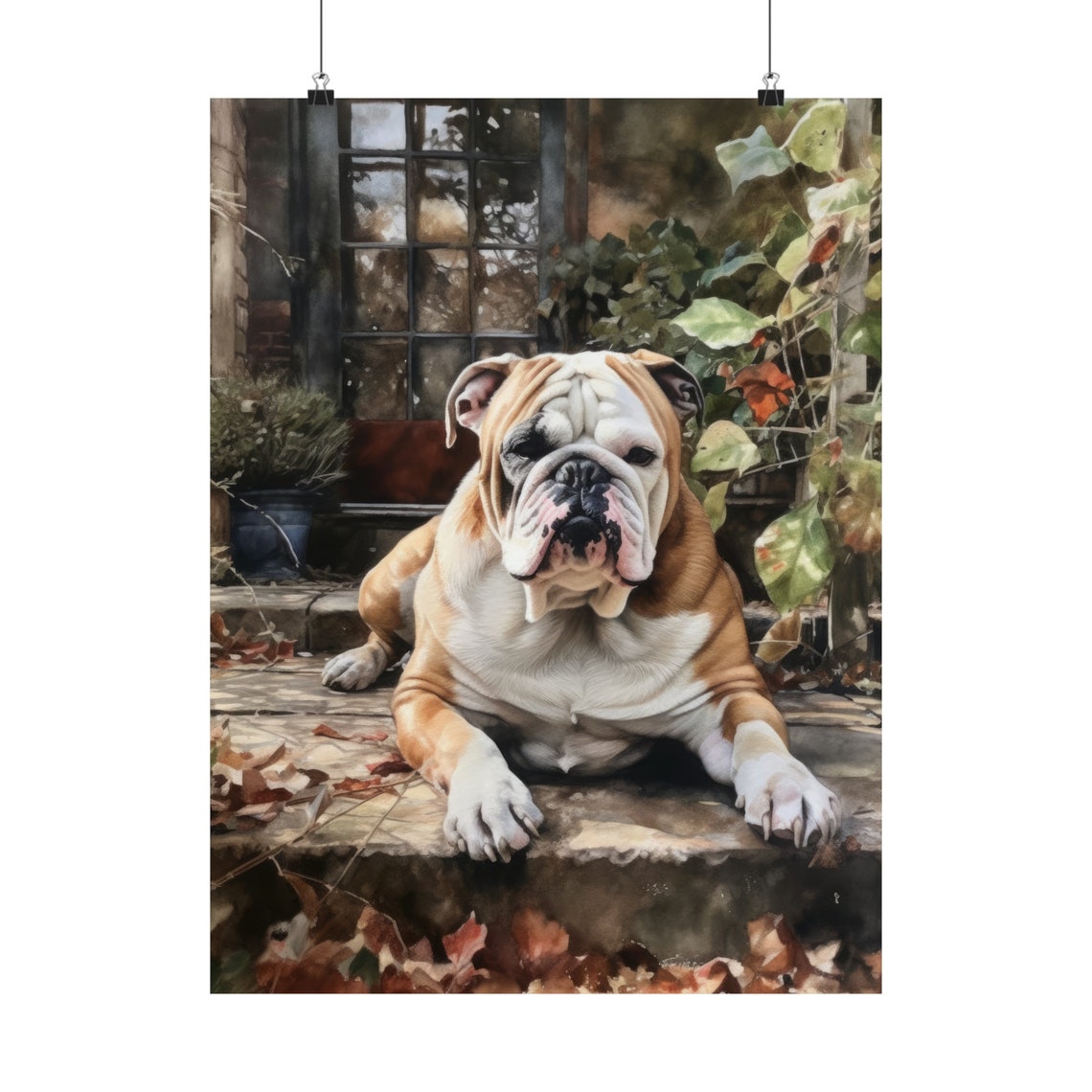 Bulldog Dog Art Print Dog Wall Art Animal Art Print Animal Art Poster Dog Lover Gift Colorful Animal Wall Art Cool Dog Art - Image 5