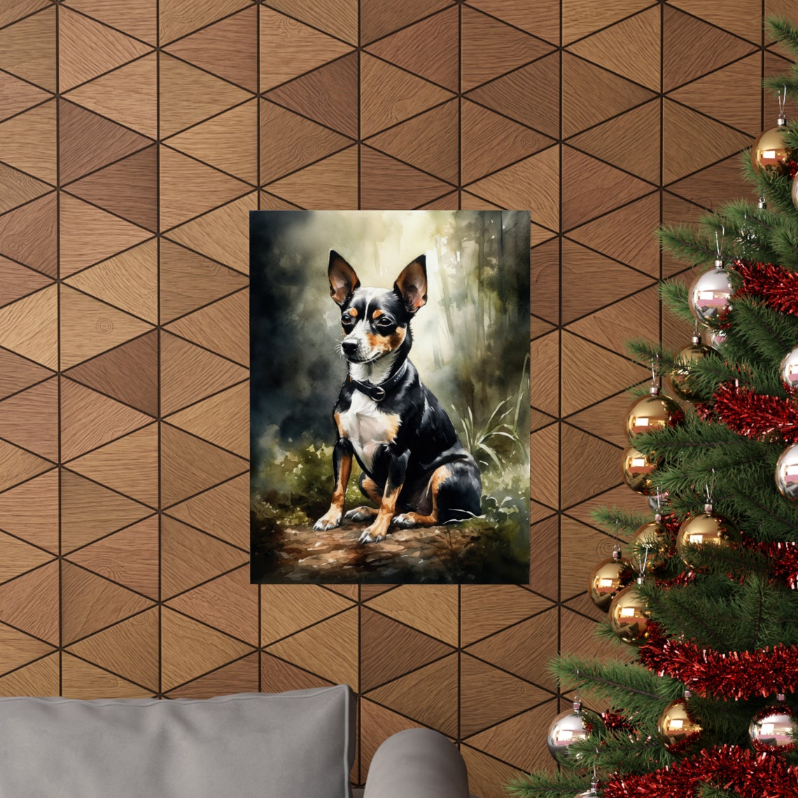 Rat Terrier Dog Art Print Dog Wall Art Animal Art Print Animal Art Poster Dog Lover Gift Colorful Animal Wall Art Cool Dog Art - Image 3