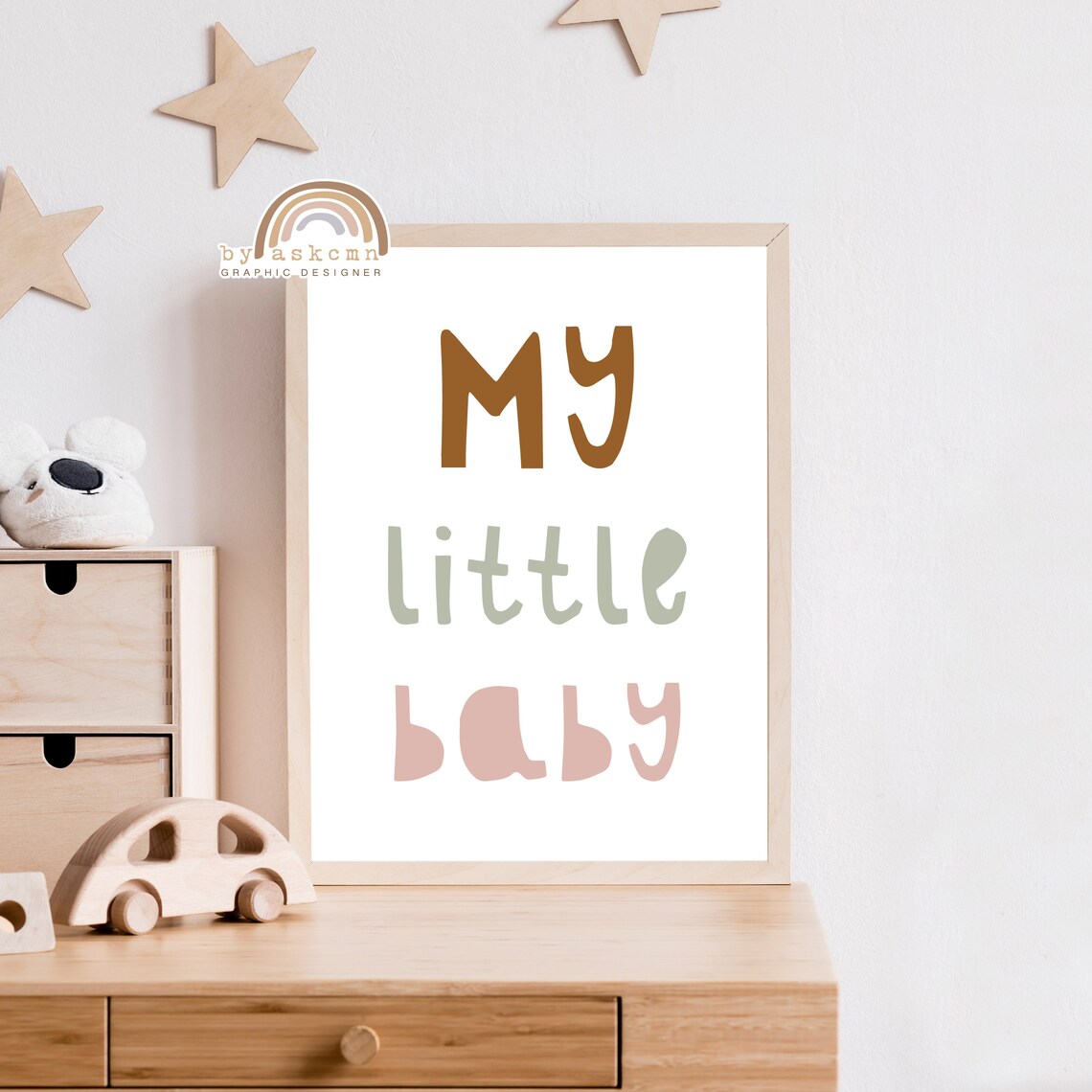 Nurserywall Art Rainbow Wall Decor Baby Room Poster Nursery Print Art Neutral Rainbow Art Quote Poster Instant - Image 7