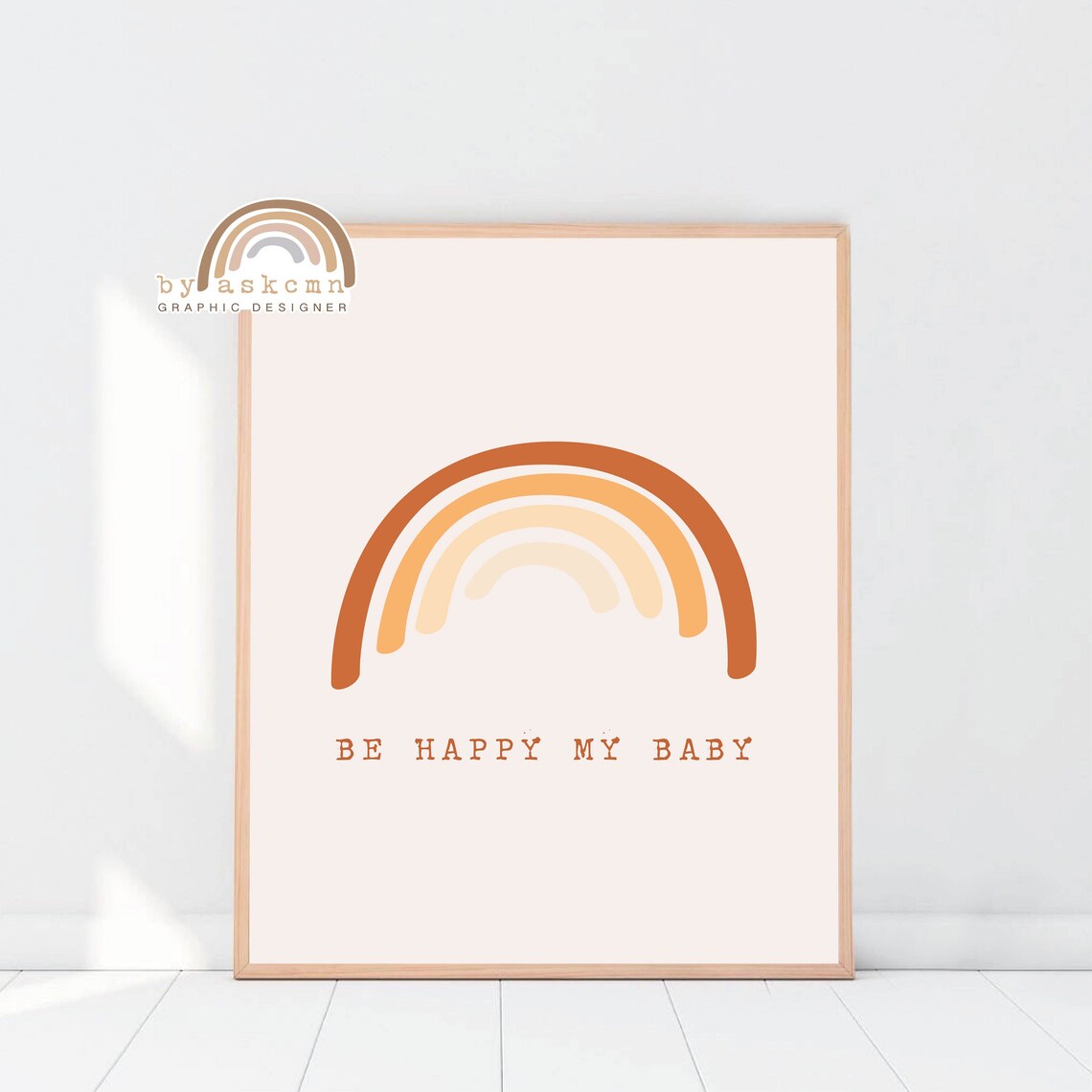 Pastel Nursery Decor Nursery Wall Art Modern Rainbow Print Neutral Rainbow Nursery Print Art Poster Abstract Rainbow Print - Image 6