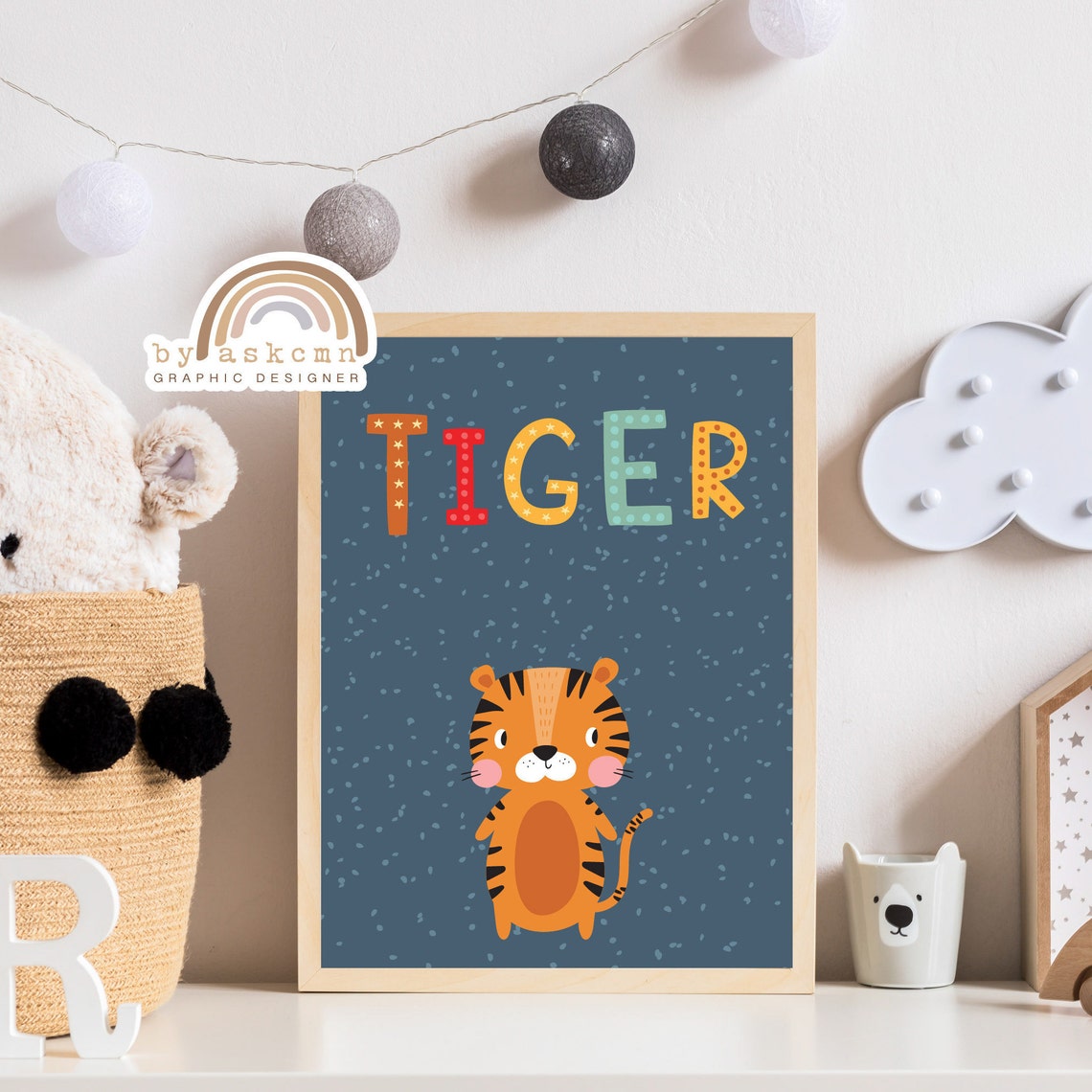 Tiger Baby Room Poster Christmas Gift Nursery Art Poster Baby Room Poster Birthday Gift Kids Room Poster Baby Room Wall Art - Image 7