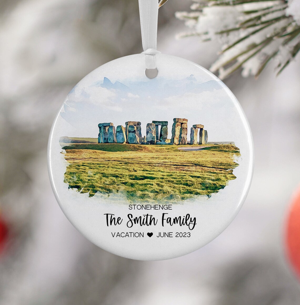 Stonehenge England Personalized Travel Souvenir Art Print
